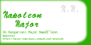 napoleon major business card